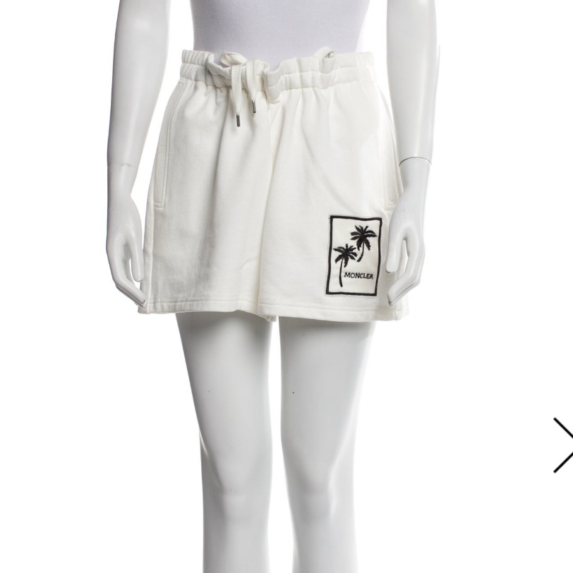 Moncler White Athletic Shorts With Logo